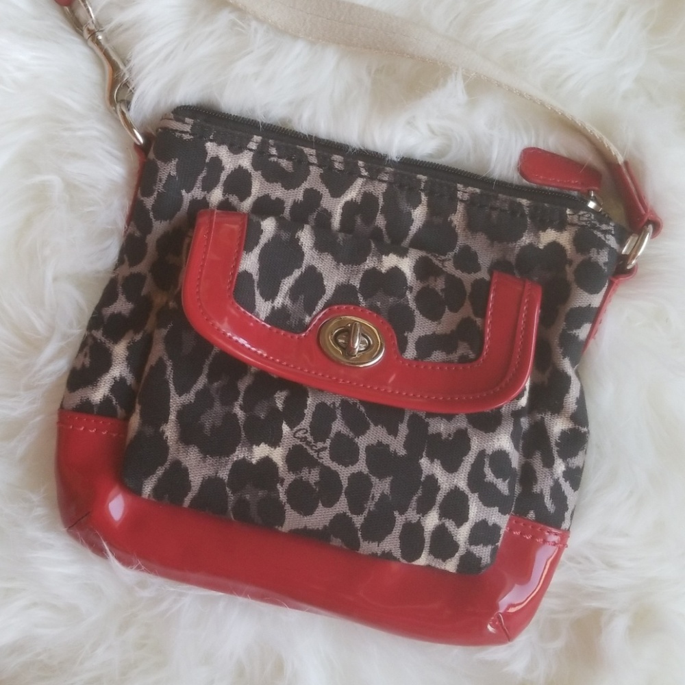 Coach Leopard Patent Crossbody